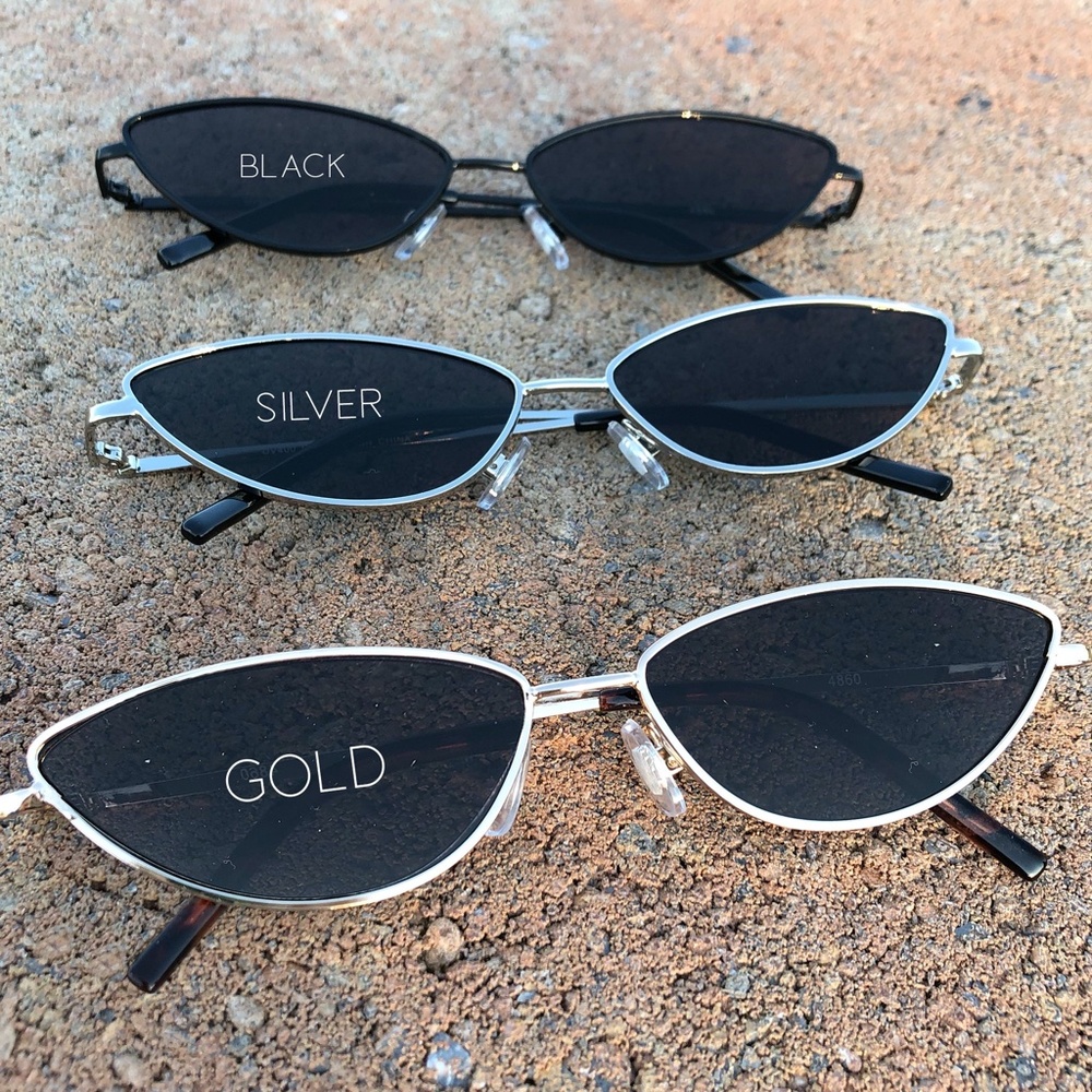 Slim Cat Eye Sunglasses - Picture 3 of 3
